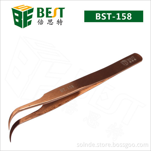 High Quality Tweezer Black Color Coated Tweezers Best Supplier BST-158